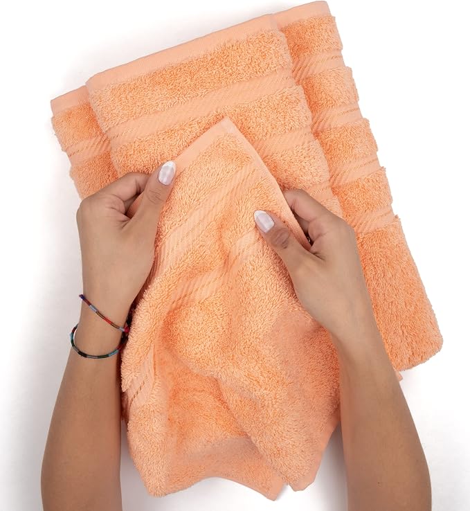 American Soft Linen 100% Cotton Luxury Turkish Towels, 6 Piece Towel Set | Soft Absorbent Quick Dry OEKO Tex Standard 100 Certificated Durable Machine Washable Breathable Premium Hotel Quality