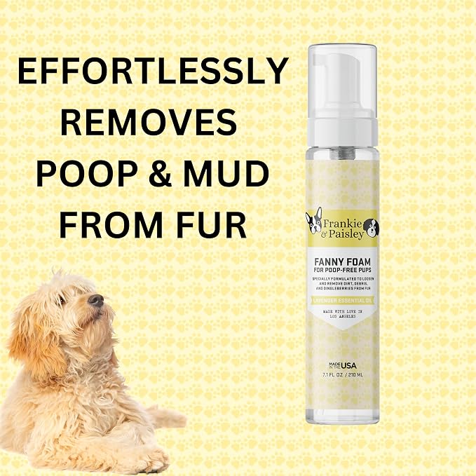 No Rinse Dog Shampoo & Paw Cleaner - Waterless Wash for Dogs & Cats - Gentle, Painless Dingleberry Removal