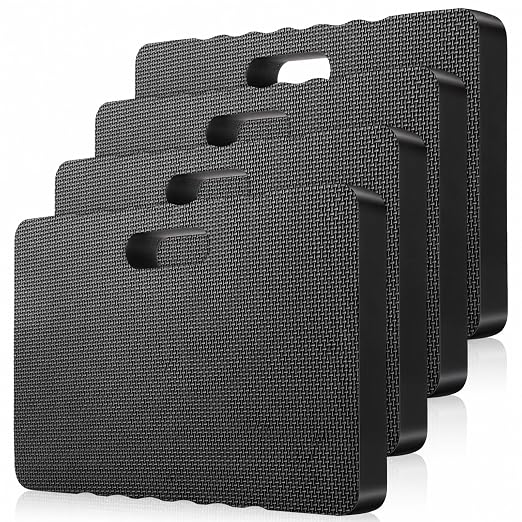 4 Pack Kneeling Pad Extra Thick Knee Mat Soft Foam Kneeling Pad Garden Cushion Waterproof for Gardening, Cleaning, Yoga Exercise, Auto Repair, Workout Supplies 16.9" x 10.9" x 1.5"