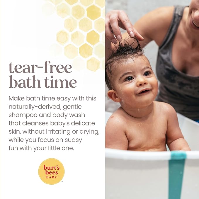 Burt's Bees Baby Calming Shampoo and Wash with Lavender, Tear-Free, 12 Fluid Ounces