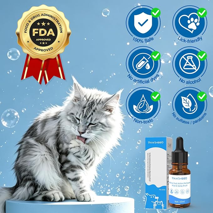 Waterless Cat Shampoo for Pets Who Hate Baths – No-Rinse, Concentrated & Gentle | Pomegranate Scent, Non-Sticky Hydrating Formula | for Steam Brush, Travel-Friendly | 2Pcs, 0.34 oz Each