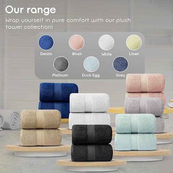 Ariv Premium Jumbo Bath Towels Pack of 2, Beach Towel, Extra-Large Bath Sheets, 100% Cotton, Super Soft, Highly Absorbent, Quick Dry, Durable, Great Value, Perfect for Home & Bathroom - Platinum