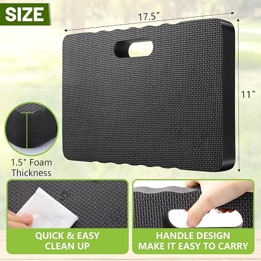 4 Pack Kneeling Pad Extra Thick Knee Mat Soft Foam Kneeling Pad Garden Cushion Waterproof for Gardening, Cleaning, Yoga Exercise, Auto Repair, Workout Supplies 16.9" x 10.9" x 1.5"