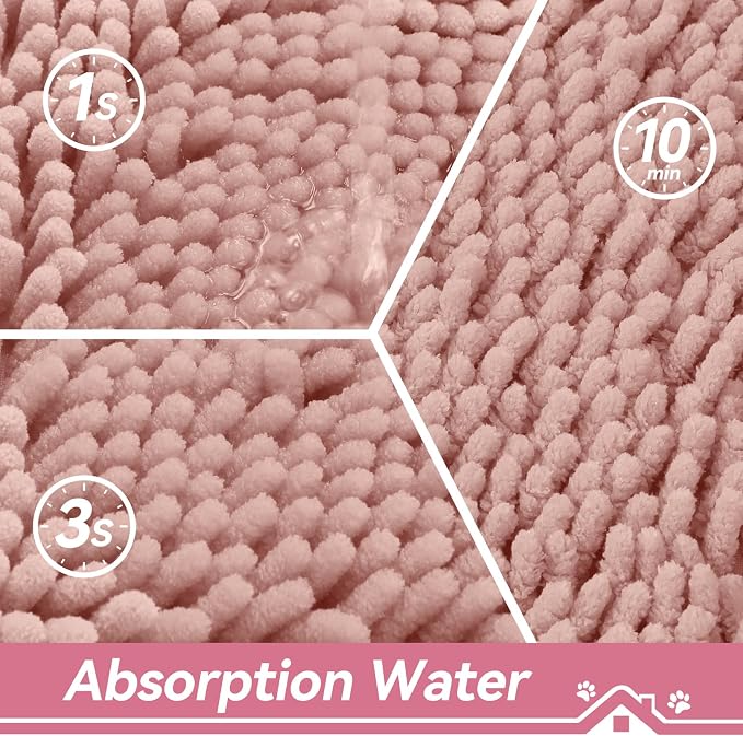Bcoimo Super Absorbent Dog Door Mat, 36"*24" Anti Slip Mat for Muddy Paws, Pet Rugs for Dirty Paws Washable that Absorbs Moisture and Dirt, for Dog Cage and Pet Resting Carpet