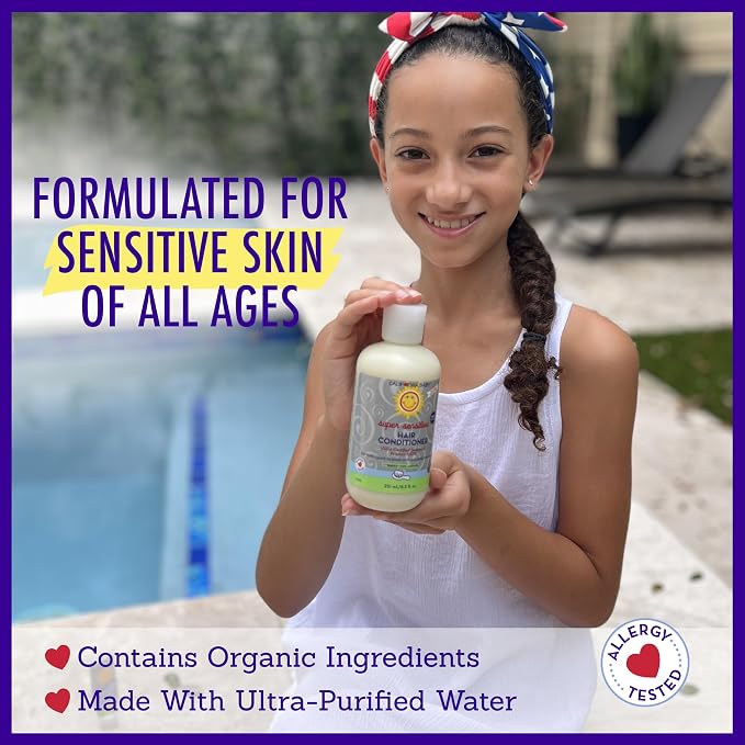 California Baby Super Sensitive Hair Conditioner | 100% Plant-Based | Fragrance Free Conditioner | Rinse-out or Leave in Conditioner | 251 mL / 8.5 oz