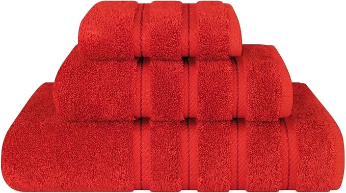 American Soft Linen 100% Cotton Luxury Turkish Towels, 3 Piece Towel Set | Soft Absorbent Quick Dry OEKO Tex Standard 100 Certificated Durable Machine Washable Breathable Premium Hotel Quality