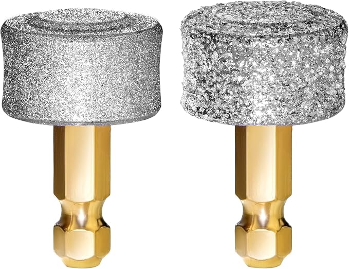 LUCKY TAIL - Dog Nail Grinder - Hard & Soft Replacement Heads - Small & Large Dogs - Premium Quality - Diamond Tip Drill Bit - Professional Dog Nail Trimmers - Grooming Tool kit - 2 Pack