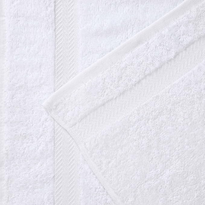 Superior 8-Piece Cotton Hand Towel Set, Small Towels for Fast Dry, Home Essentials, Bathroom Decor, Face, Body, Spa, Resort, Gym, Lightweight, Soft, House Accessories, Franklin Collection, White
