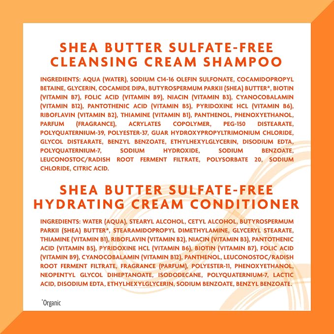 Cantu Shampoo & Conditioner with Shea Butter for Natural Hair,1L,(Pack of 8)