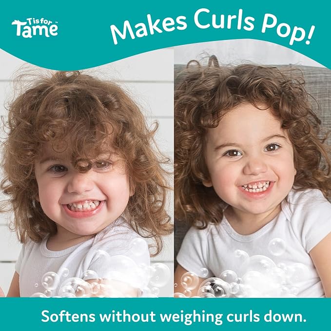 T is for Tame - Natural Curly Hair Conditioner for Kids with Jojoba & Sunflower Oil Detangles, Softens & Controls Frizz Plant-Based, Vegan & Hypoallergenic 5.07 fl oz (2 Pack) - Made in the USA