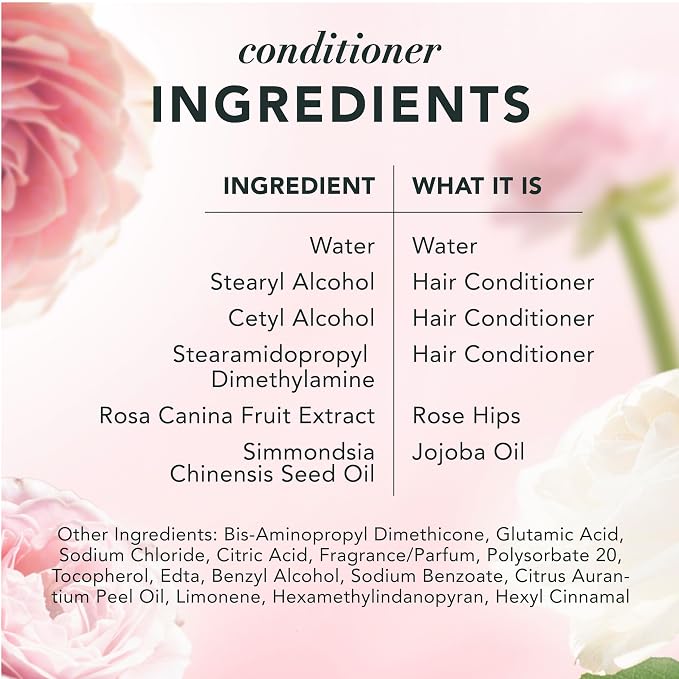 Herbal Essences Shampoo & Conditioner Set, Rose Hips - Smooth Collection, Paraben-Free, Color-Safe, Shiny Hair with Jojoba & Vitamin E, 29.2 Fl Oz Each, 2-Pack
