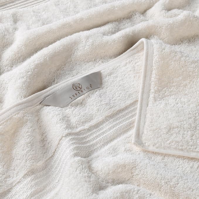 Superior Egyptian Cotton 8-Piece Hand Towel Set, Towel Basics For Quick Dry, Absorbent Small Towels, Facial, Spa, Kitchen, Bathroom Essentials, Apartment, Guest Bath, Soft, Washcloth, Ivory