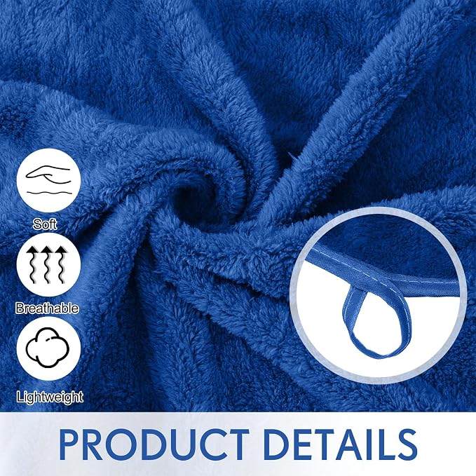 SmoothNovelty 4 Pack Bath Sheets 40 x 80 Inch Oversized Jumbo Extra Large Towels Quick Dry Coral Fleece Absorbent Soft Lightweight XL Shower Towels for Home Gym Travel Beach Spa Pool Hotel (Navy Blue)