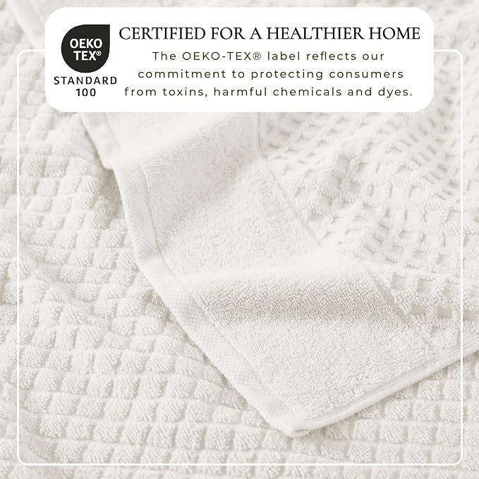 Great Bay Home Oversized Bath Sheets - 100% Cotton 2 Pack 68x35 Extra Large Towel - Absorbent, Durable, Quick-Dry Towels for Bathroom (Ivory)