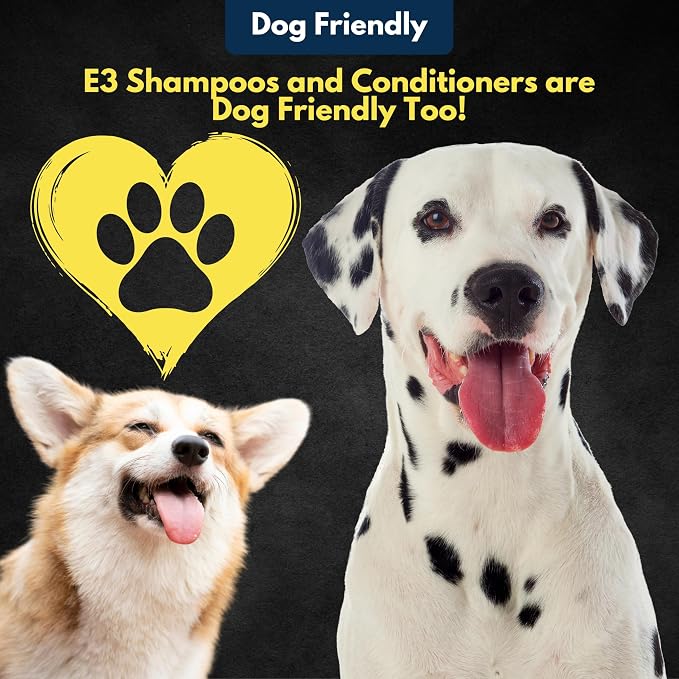 E3 Antifungal Ketoconazole and Thymol Skincare Shampoo for Horses and Dogs - Relieves Itching, Irritation, and Skin Infections - Fortified with Nano Vitamins A, C, E & F (8 oz)