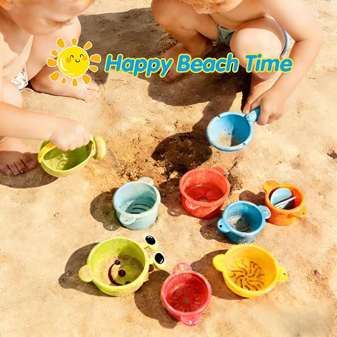 Toddler Bath Toys for Kids Ages 1-3 Baby Bath Toys Beach Sand Pool Water Table Toys Mold Free Bathtub Toys for 12+ Months Stacking Cups Showerhead Spoon for 1 2 3 4 5 6 Years Old Girls Boys Gifts 9PCS