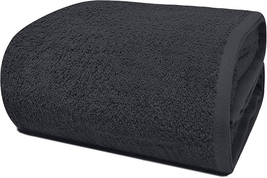 RIVERSIDE Pack of 1 Jumbo Bath Sheet 40 x 80 Inches 100% Cotton Oversized Bath Towel for bathroom, Extra Large & Lightweight, Soft & Absorbent, Quick Dry, Perfect to Wrap Yourself in - (Charcoal Gray)