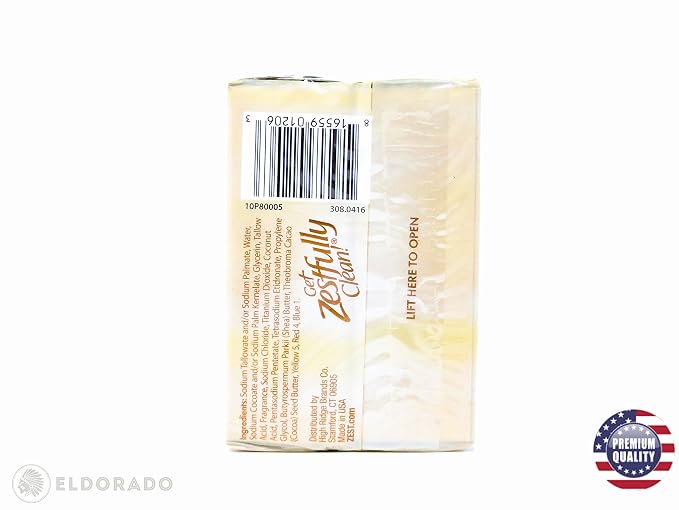 Zest Creamy Cocoa Butter & Shea Soap, 6 Bars, 3.2 Oz. Each