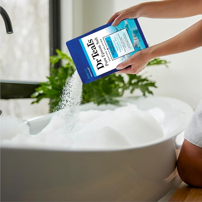Dr Teal's Pure Epsom Salt,Restorative Minerals with Magnesium,Potassium & Zinc,3 lbs,(Pack of 2)