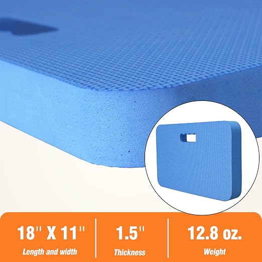 Gardzen Extra Thick Garden Kneeling Pad, EVA Foam Kneeler Pad for Gardening, Baby Bath, Yoga, Pilates, Exercise, 18" x 11" x 1.5", Blue