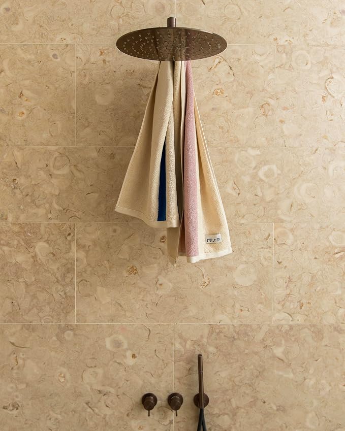 Everlayer Luxury Bath Sheets - Reversible 2 in 1 Design, 35"x 70", Sets of 2, 550 GSM - 100% Combed Cotton, Ultra Soft, Thick Bath Sheets, Made in Portugal (Calamine Sky-Janus)