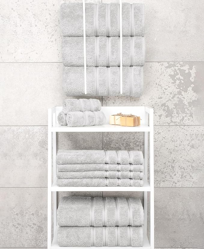 American Soft Linen 100% Cotton Luxury Turkish Towels, 4 PC Bath Towel Set | Soft Absorbent Quick Dry OEKO Tex Standard 100 Certificated Durable Machine Washable Breathable Premium Hotel Quality