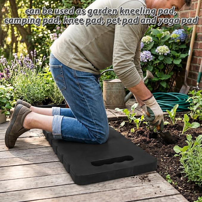 Milltrip Garden Kneeler,Knee Pads for Gardening,Garden Kneeing Pad, Kneeling Mat for Exercise & Yoga, Bath Kneeler for Baby Bath, Knee Pad for Work, Floor EVA Pad 17.8x8.2x0.9in(Black)