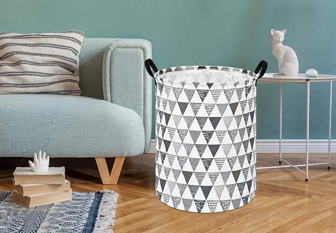 Baby Waterproof Storage Basket Kids Hamper Nursery Bins Organizer Gift Toy Box Laundry Basket for Women Large Canvas Collapsible Chest for Home/Dorm/Office/Room Decor