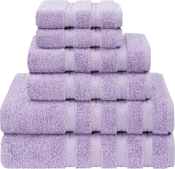 American Soft Linen 100% Cotton Luxury Turkish Towels, 6 Piece Towel Set | Soft Absorbent Quick Dry OEKO Tex Standard 100 Certificated Durable Machine Washable Breathable Premium Hotel Quality