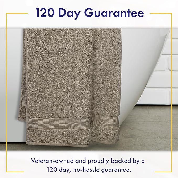 Alusa Home Ultra Soft & Plush Viscose from Bamboo Bath Sheets - 700 GSM Pack of 2 - Extra Large 70x35 in - Super Absorbent & Quick Drying (Taupe)