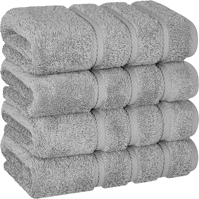 American Soft Linen 100% Cotton Luxury Turkish Towels, 4 PC Hand Towel Set | Soft Absorbent Quick Dry OEKO Tex Standard 100 Certificated Durable Machine Washable Breathable Premium Hotel Quality
