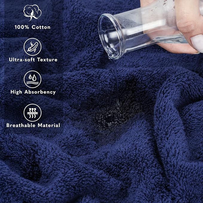 American Soft Linen 100% Cotton Luxury Turkish Towels, 35x70 XL Bath Sheet | Soft Absorbent Quick Dry OEKO Tex Standard 100 Certificated Durable Machine Washable Breathable Premium Hotel Quality