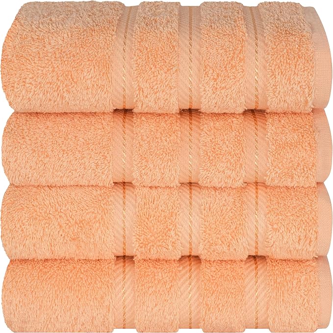 American Soft Linen 100% Cotton Luxury Turkish Towels, 4 PC Hand Towel Set | Soft Absorbent Quick Dry OEKO Tex Standard 100 Certificated Durable Machine Washable Breathable Premium Hotel Quality
