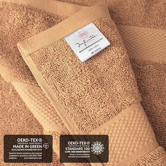 Infinitee Xclusives Jumbo Bath Sheets Towels for Adults – 600 GSM (35X70 Inches)– 100% Ring Spun Cotton, Soft and Absorbent Large Bath Towels for Bathroom