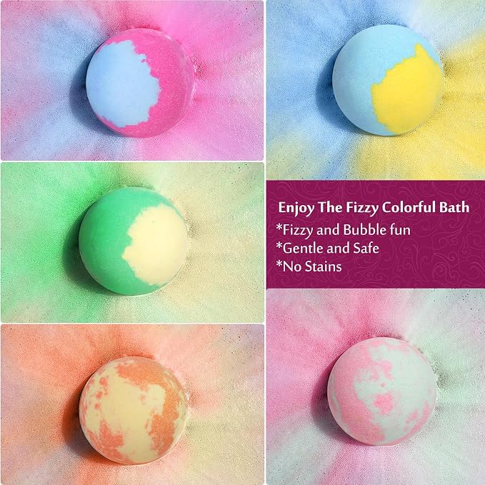 Bath Bombs for Women, 20 Bath Bombs Gift Set with Shea Butter Moisturizing & Essential Oils, Mothers Day Gifts for Mom, Women, Her/Him, Girlfriend, Wife, Birthday, Spa Relaxing Bubble Bath Fizzy Ball