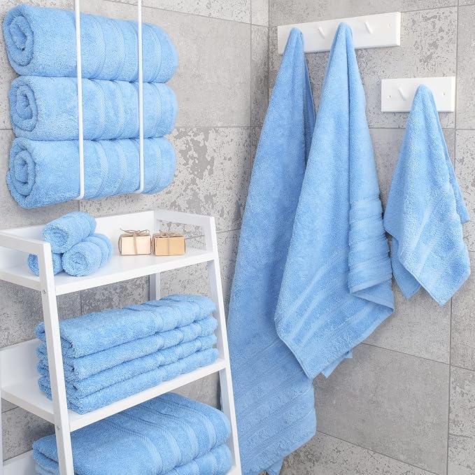 American Soft Linen 100% Cotton Luxury Turkish Towels, 4 PC Bath Towel Set | Soft Absorbent Quick Dry OEKO Tex Standard 100 Certificated Durable Machine Washable Breathable Premium Hotel Quality