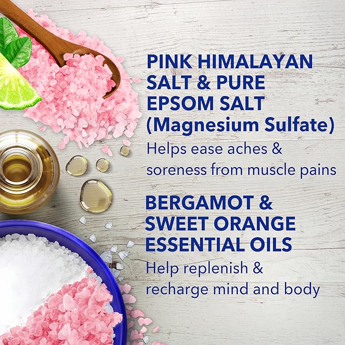 Dr Teal's Epsom Salt Magnesium Soak, Restore & Replenish with Pink Himalayan Salt, 3 lbs