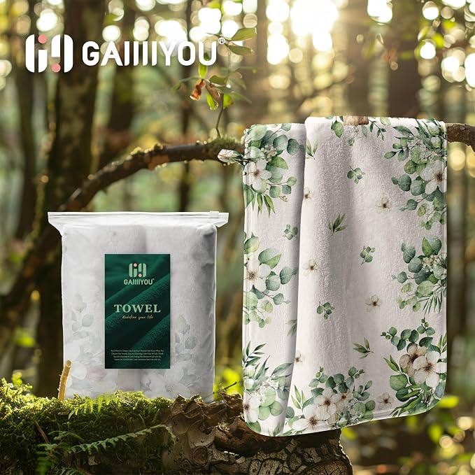 Spring Botanical Floral Hand Towel Soft Absorbent Microfiber Towels for Bathroom Kitchen