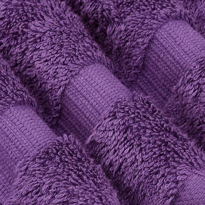 Chakir Turkish Linens 100% Cotton Premium Turkish Towels for Bathroom | 30'' x 60'' Large Bath Towels (4 Piece, Eggplant)