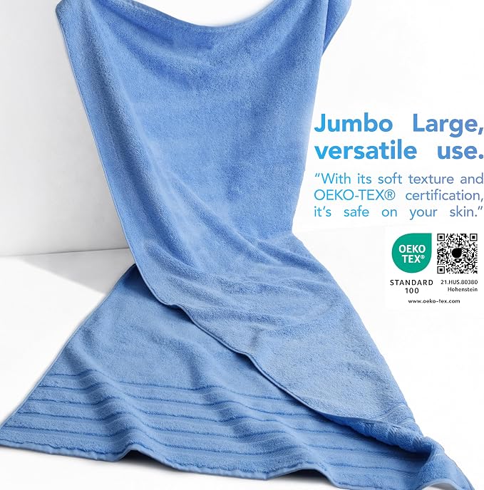 American Soft Linen 100% Cotton Luxury Turkish Towels, 35x70 XL Bath Sheet | Soft Absorbent Quick Dry OEKO Tex Standard 100 Certificated Durable Machine Washable Breathable Premium Hotel Quality