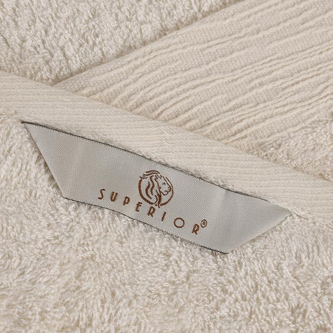 Superior Rayon from Bamboo Blend Bath Towel Set, Large Plush Absorbent Body Towels, Soft Luxury Quick Drying, Shower, Spa, Hotel, Pool, Guest Bathroom, Home Essentials, Set of 3, Ivory