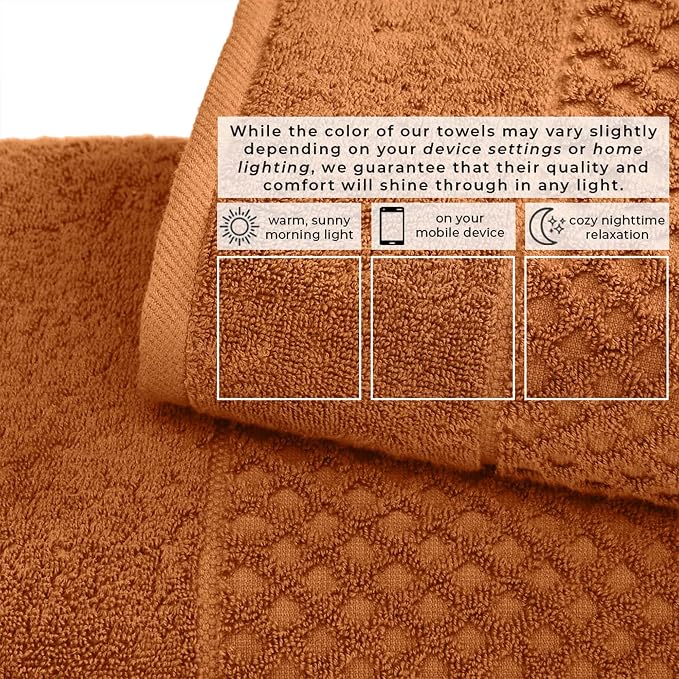Great Bay Home Oversized Bath Sheets - 100% Cotton 2 Pack 68x35 Extra Large Towel - Absorbent, Durable, Quick-Dry Towels for Bathroom (Copper)
