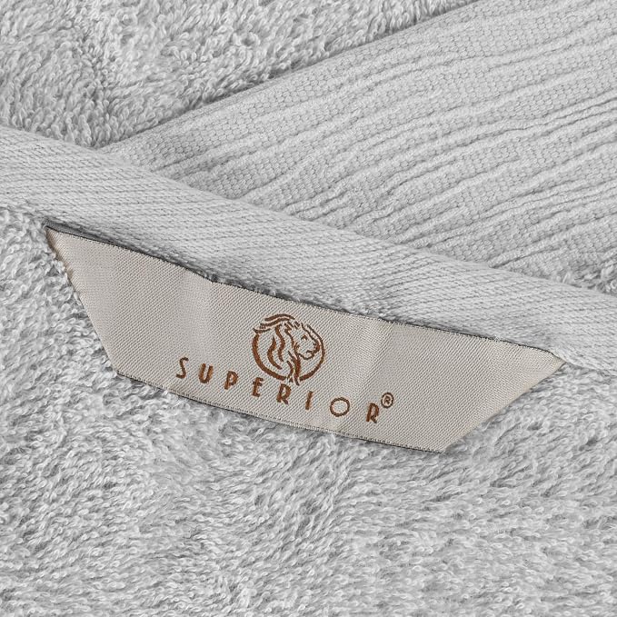 Superior Rayon from Bamboo Blend 9-Piece Towel Set, Luxury Quick Dry, Bathroom Essentials, Shower, Spa, Plush Soft Absorbent Towels, Includes 3 Bath, 3 Hand, 3 Washcloth/Face Towels, Platinum
