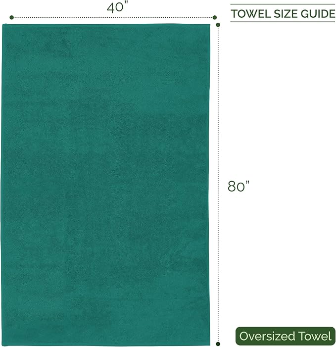 Elegant Comfort Three Line Popcorn Extra Large Luxury Bath Towel - 40" x 80" inch, Premium Hotel Spa Quality 1 Piece Oversized Bath Sheet 100% Turkish Cotton Super Soft Highly Absorbent, Teal Blue