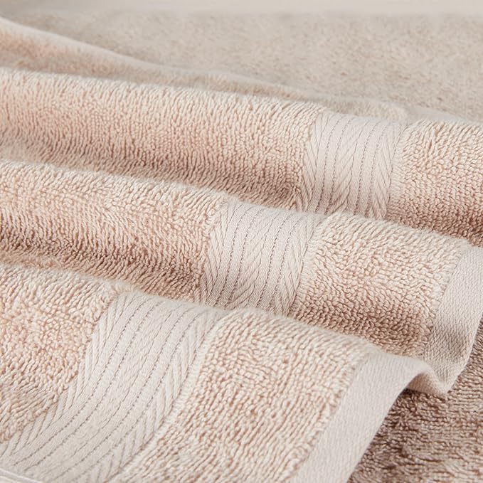 Amazon Basics Fade-Resistant 100% Cotton Hand Towel, 16"x26", Blush Pink, 6-Pack