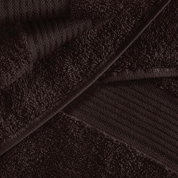 Belizzi Home Cotton 2 Pack Oversized Bath Towel Set 28x55 inches, Large Bath Towels, Ultra Absorbant Compact Quickdry & Lightweight Towel, Ideal for Gym Travel Camp Pool - Brown