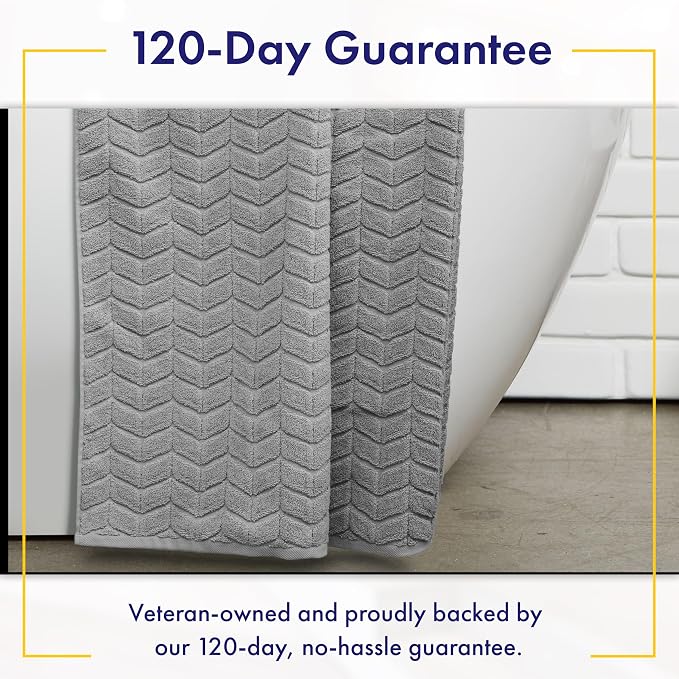 Alusa Home Ultra Soft & Stylish 700 GSM Luxury Bath Towels - 100% Zero-Twist, Long-Staple Cotton - Remarkably Absorbent & Quick Drying - 6 Piece Towel Set (Pewter Grey)