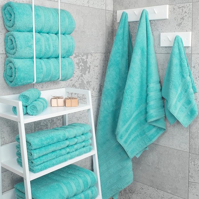 American Soft Linen 100% Cotton Luxury Turkish Towels, 4 PC Bath Towel Set | Soft Absorbent Quick Dry OEKO Tex Standard 100 Certificated Durable Machine Washable Breathable Premium Hotel Quality