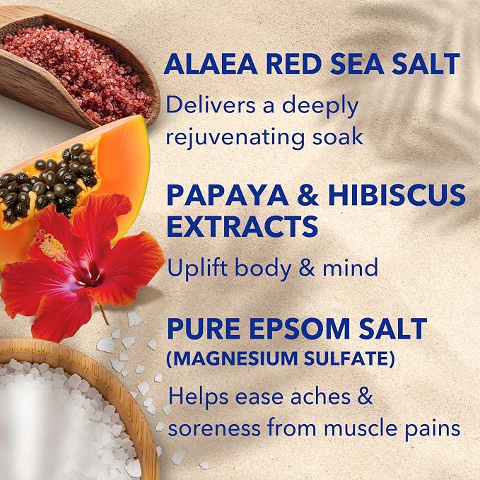 Dr Teal's Epsom Salt Magnesium Soak, Limited Edition Hawaiian Bliss, 3 lbs