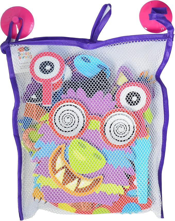 Buddy & Barney Silly Monsters Bath Stickers, Monster Foam Stickers Bath Toy for Children 3+, Pack of 30 Reusable Stickers, Bathtub, Tub, Shower, Boys, Girls, Kids